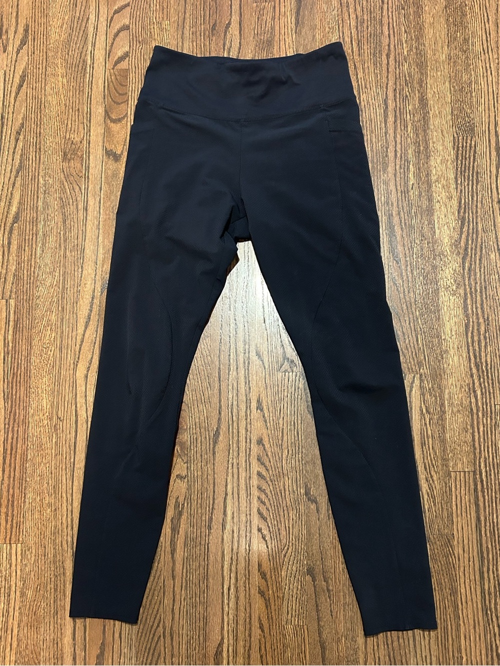 Athleta Quest Hybrid Tight Leggings Black Size 8 Side Pocket Athletic Pants